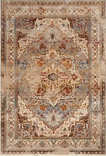 [S45muaz200x300] Vintage Beige and Blue Rug Traditional Persian Style Area Carpet